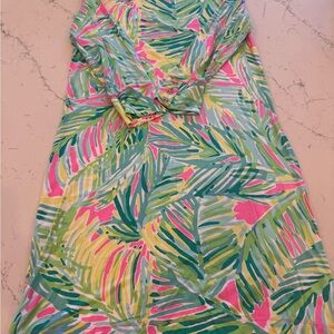 Lilly Pulitzer Tropical Long Sleeve Dress - Green, Pink, Yellow